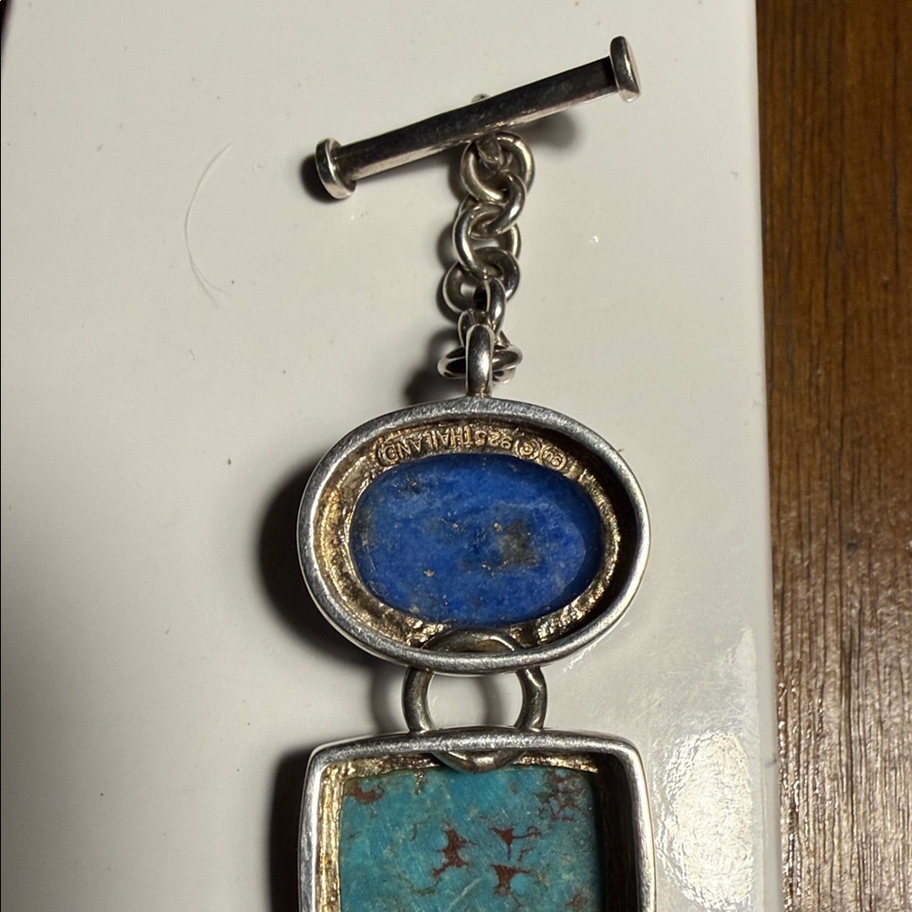 Silver Bracelet with Multicolor Gemstones - Picture 4 of 5